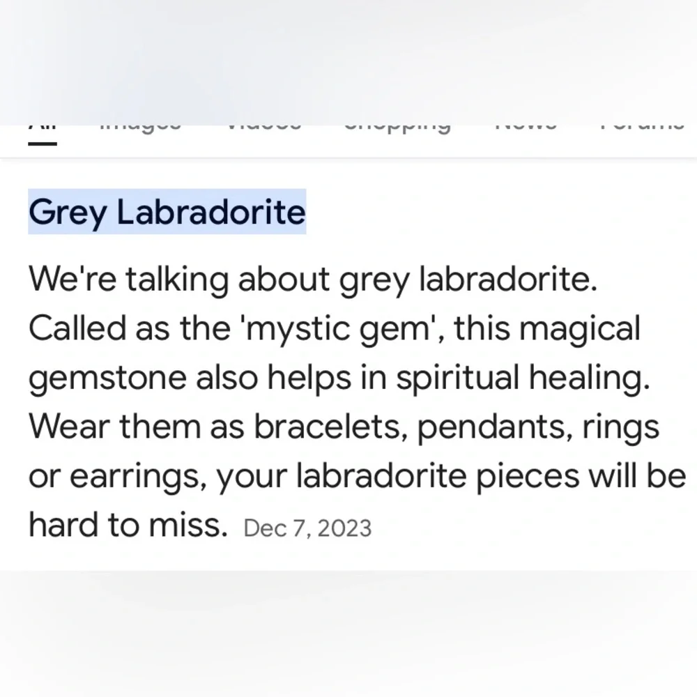 Grey laboradorite beaded natural stone - Picture 6 of 6